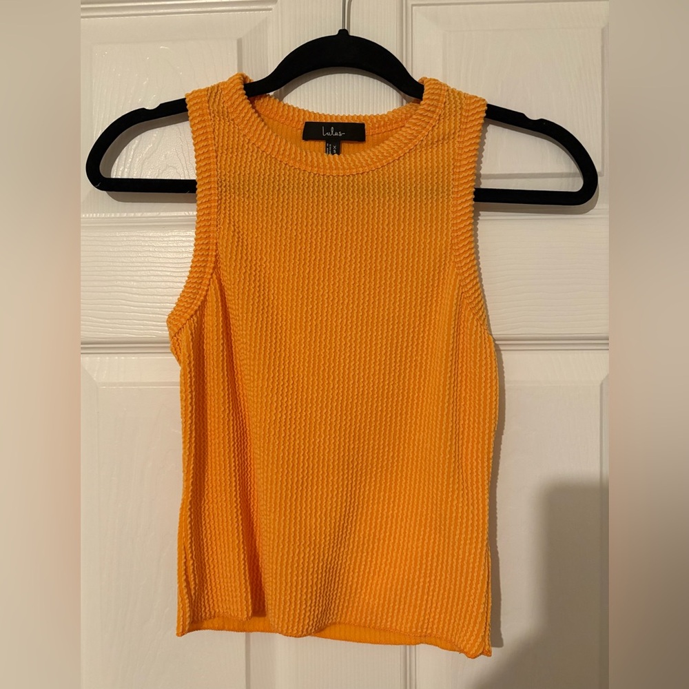 XS Lulu's Vibrant Yellow/Orange Tank Top